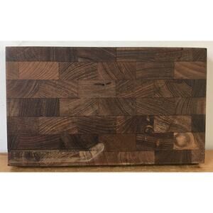 Vtg Mid Century Ernest Sohn Siamese Teak End Grain Wooden Cutting Board Block